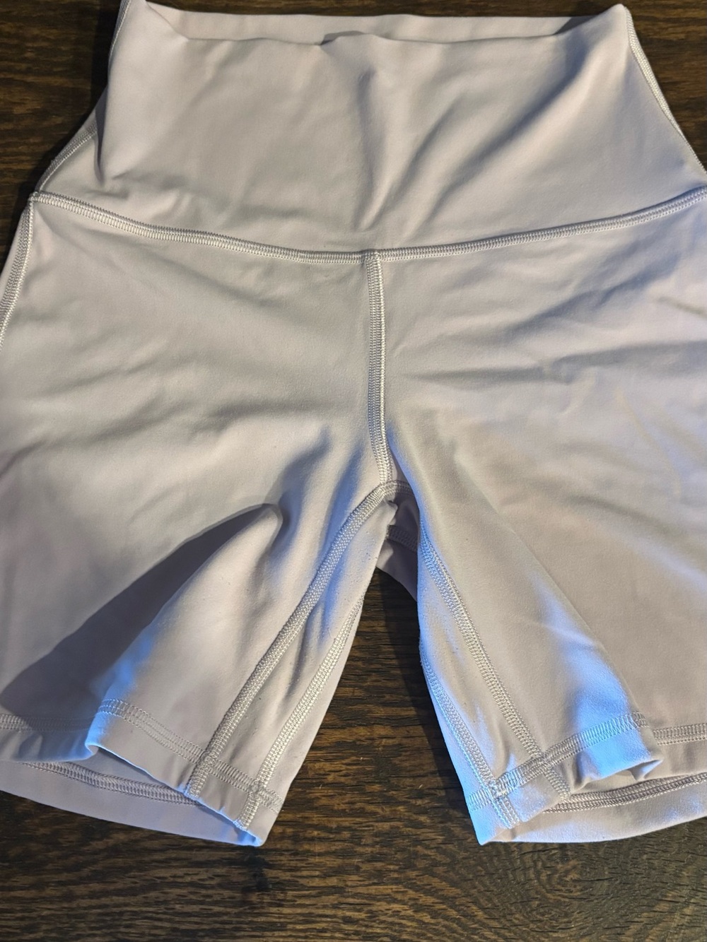 High-Waist Women’s Active Biker Shorts — silver blue lavender  LW7AYMT size 2